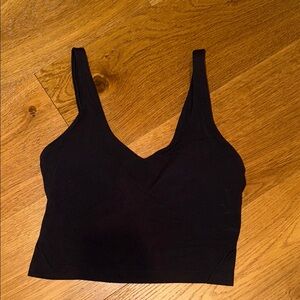 Black V-Neck Crop Top